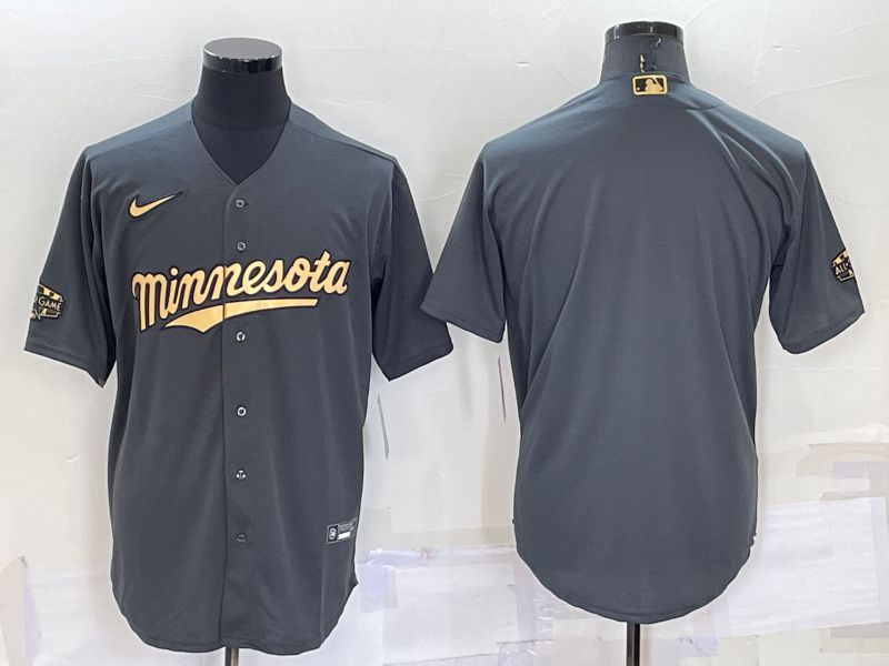 Men Minnesota Twins Blank Grey 2022 All Star Nike MLB Jerseys